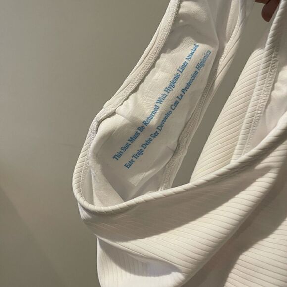 Stoney Clover Lane White Henley One Piece Swimsuit - Picture 3 of 8